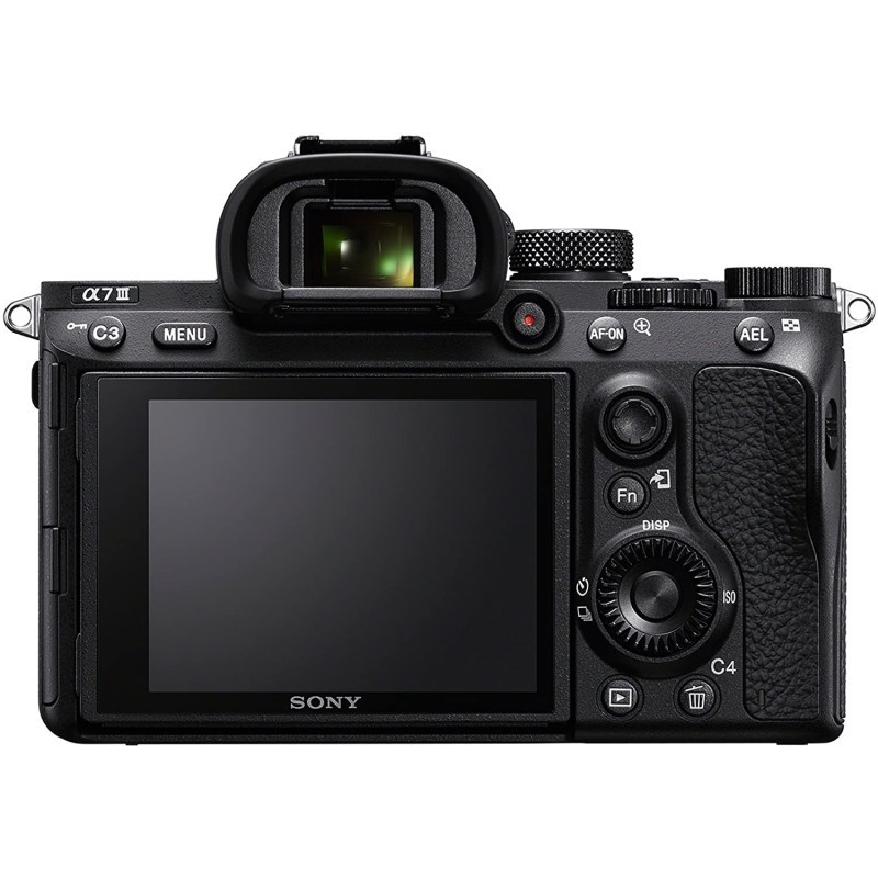 Sony 索尼 a7 III ILCE7M3/B 全画幅无反镜可互换镜头相机,带 3 英寸液晶显示屏,仅机身,底座配置,黑色